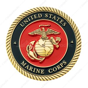 1-3/4" U.S. Military Adhesive Metal Medallion - Marine Corps