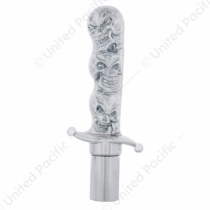 Aluminum Skull Dagger Air Valve Knob