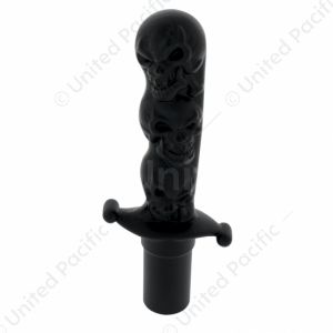 Black Aluminum Skull Dagger Air Valve Knob