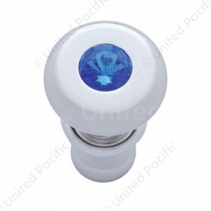 Chrome Deluxe Cigarette Lighter With Blue Crystal