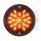 21 LED 3-1/4" Dual Function Signal Light For Harley Motorcycle With Housing - Amber LED/Smoke Lens