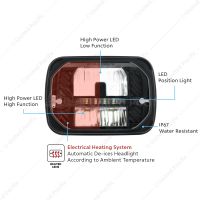 ULTRALIT - Heated 5" X 7" LED Headlight With White Position Light