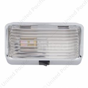 Interior Dome Light With Bulb & On-Off Switch - Clear Lens