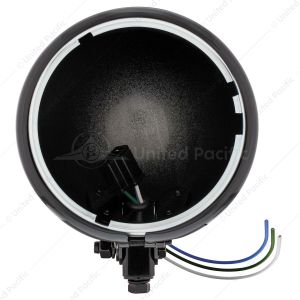 Black 5-3/4" Motorcycle Headlight Housing Only - Bottom Mount