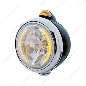 Black Guide 682-C Headlight H4 With Amber LED & Dual Mode LED Signal