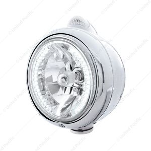 Stainless Steel Guide 682-C Headlight H4 With White LED & Dual Mode LED Signal