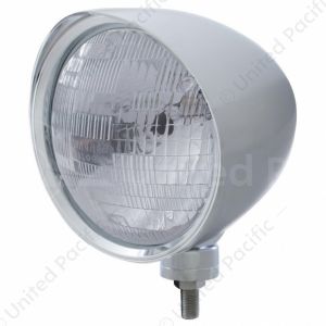 Chrome "Chopper" Headlight With Smooth Visor H6024 Bulb