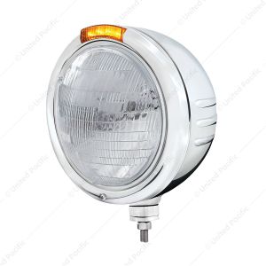 Stainless Steel Classic Embossed Stripe Headlight 6014 & Dual Mode LED Signal