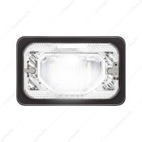 ULTRALIT - Heated 4" X 6" LED Headlight With Glass Lens & Aluminum Housing - Low Beam - Chrome