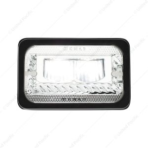 ULTRALIT - Heated 4" X 6" LED Headlight With Glass Lens & Aluminum Housing - High Beam - Chrome