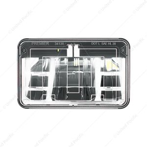 ULTRALIT - Heated 4" X 6" LED Headlight With Polycarbonate Lens & Housing - Low Beam