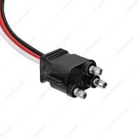 3 Wire Pigtail With 3 Prong Straight Plug - 12" Lead (Retail)