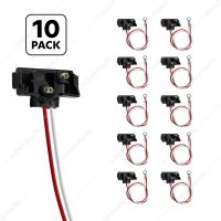 2 Wire Pigtail With 2 Prong Right Angle Plug - 12" Lead (10-Pack)
