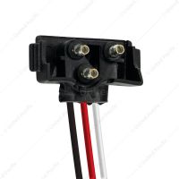 3 Wire Pigtail With 3 Prong Right Angle Plug - 12" Lead (Retail)