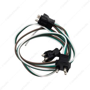 3 Prong Straight Plug Wiring Harness With 3 Plugs - 12" Lead