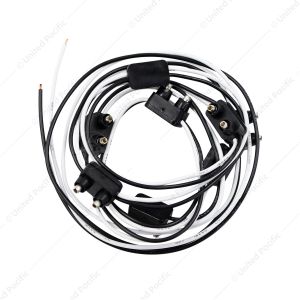 8 Count 2-Prong Male Bullet Plugs 16G Wire Harness - 7" Lead Between Plugs