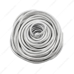100' Chrome Wire Loom Roll - 1/2" Diameter