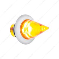 4 LED Dual Function 3/4" Mini Spike Light With SS Bezel (Clearance/Marker) - Amber LED/Amber Lens