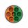 Double Fury 7 LED 2" Round Clearance/Marker Light-Amber & Green LED/Clear Lens