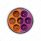Double Fury 7 LED 2" Round Clearance/Marker Light-Amber & Purple LED/Clear Lens