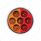 Double Fury 7 LED 2" Round Clearance/Marker Light-Amber & Red LED/Clear Lens