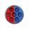 Double Fury 7 LED 2" Round Clearance/Marker Light-Red & Blue LED/Clear Lens