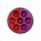 Double Fury 7 LED 2" Round Clearance/Marker Light-Red & Purple LED/Clear Lens