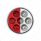 Double Fury 7 LED 2" Round Clearance/Marker Light-Red & White LED/Clear Lens
