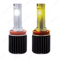 Triple Color High Power 12V H11 LED Bulbs - White/Yellow/W+Y (2-Pack)