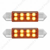 8 SMD High Power Micro LED 211-2 Dome Light Bulb - Amber (2-Pack)