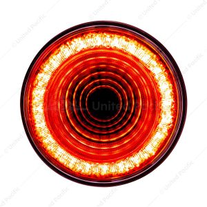 24 LED 4" Round Mirage Light (Stop, Turn & Tail) - Red LED/Clear Lens