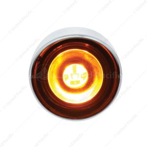 3 LED 1" Dual Function Auxiliary/Utility Light With Visor - Amber LED/Amber Lens
