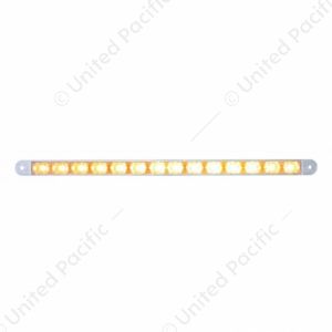 14 LED 12" Auxiliary Warning Light Bar Only - Amber LED/Clear Lens (Bulk)