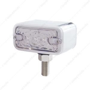 6 LED Double Face Light - T-Mount - Amber & Red LED/Clear Lens