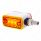 6 LED Single Function Double Face Light - Horizontal Mount - Amber & Red LED/Amber & Red Lens