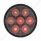 7 LED 4" Round Competition Series Light (Stop, Turn & Tail) - Red LED/Clear Lens