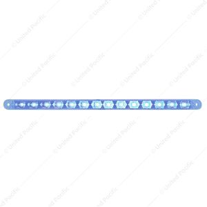 14 LED 12" Auxiliary Strip Light - Blue LED/Clear Lens (Bulk)