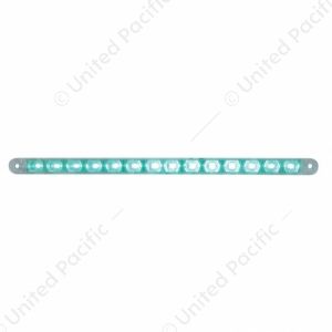 14 LED 12" Auxiliary Strip Light - Green LED/Clear Lens (Bulk)
