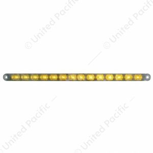 14 LED 12" Auxiliary strip Light - Amber LED/Chrome Lens (Bulk)