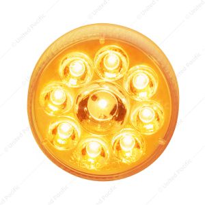 10 LED 2.5" Round Pure Reflector Light (Clearance/Marker) - Amber LED/Amber Lens