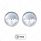 4 LED Round License Light - White LED (2-Pack)