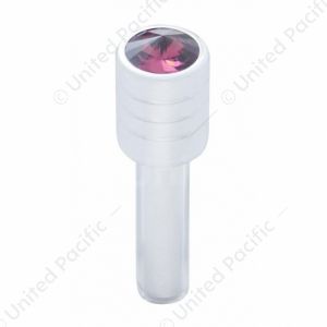 Chrome Door Lock Knob With 7/16" Purple Crystal (2pc/set)