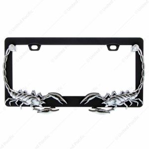 Scorpion License Plate Frame - Chrome