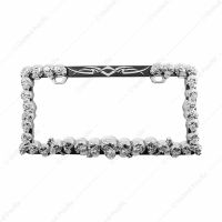 Skull License Plate Frame - Chrome