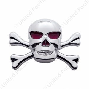 Chrome Skull Accent With Crossbones