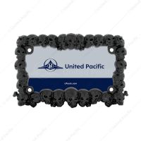 Skull Motorcycle License Plate Frame - Black