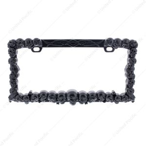 Skull License Plate Frame - Black