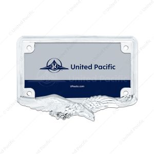 Eagle Motorcycle License Plate Frame - Chrome