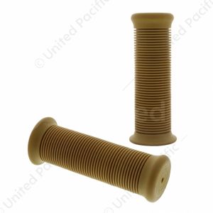 Natural Color Motorcycle Rubber Grip Set - 7/8" or 1" (22/25mm) (Bulk) (Pair)