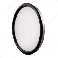 8-1/2" 430 Stainless Steel Heated 320R Convex Mirror - Centered Mounting Stud